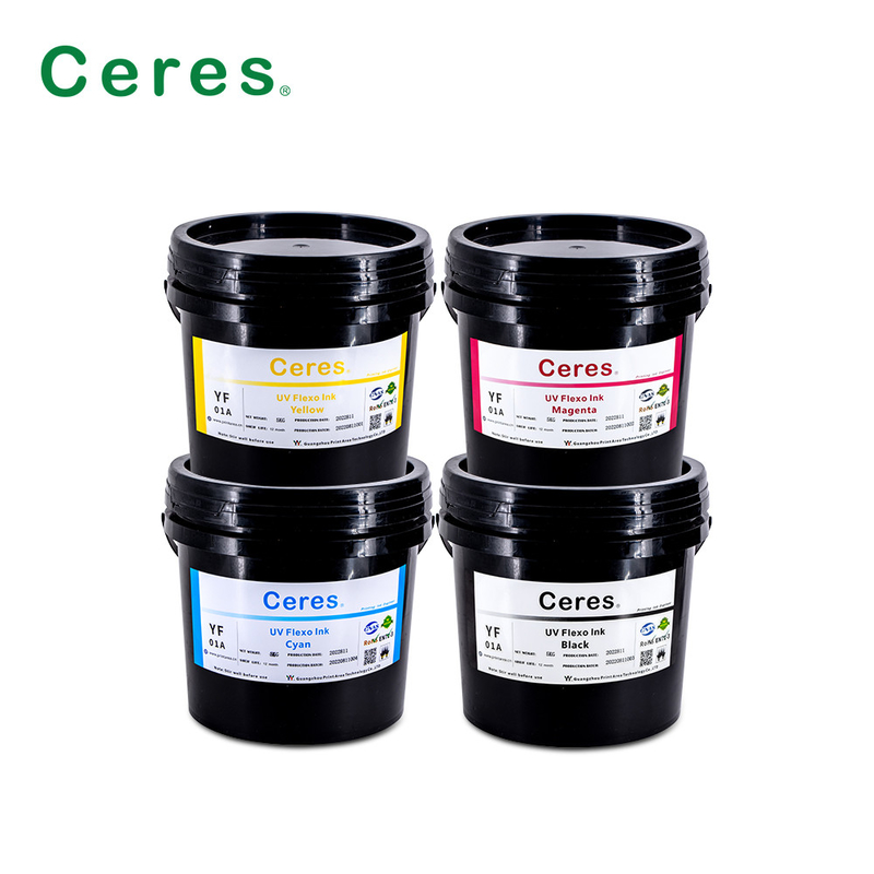 UV Flexo Ink CMYK Dan Warna Panton Untuk Pencetakan Label