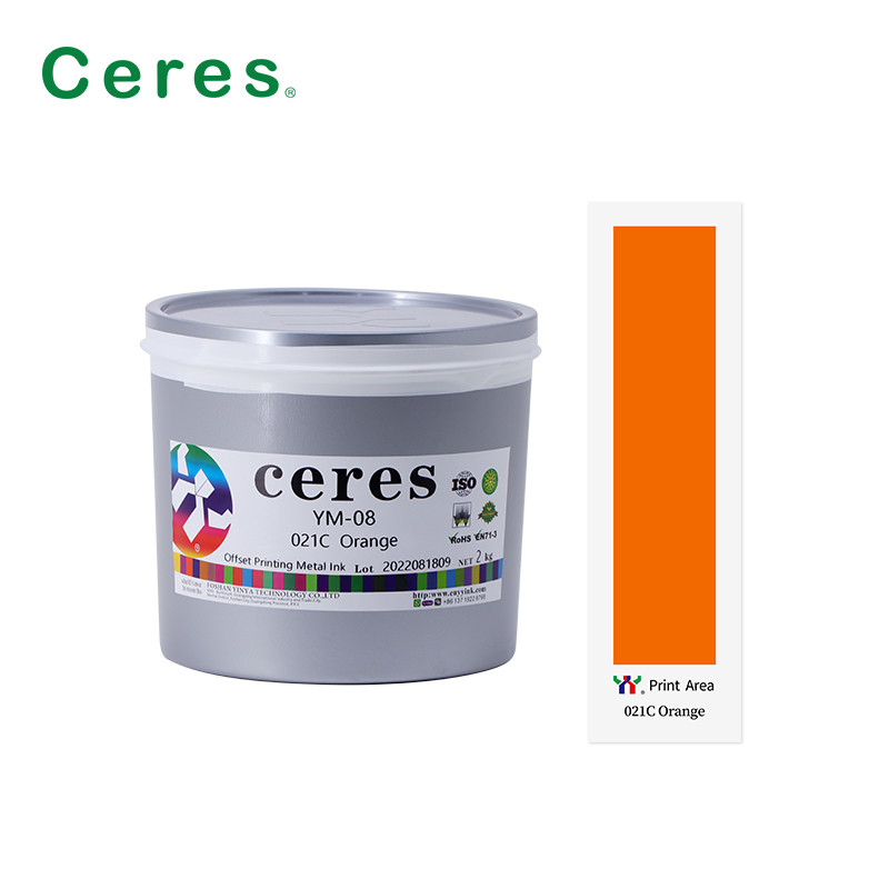 Oven Dry Offset Printing Metal Ink 021 Orange Untuk Kaleng Tiga Bagian