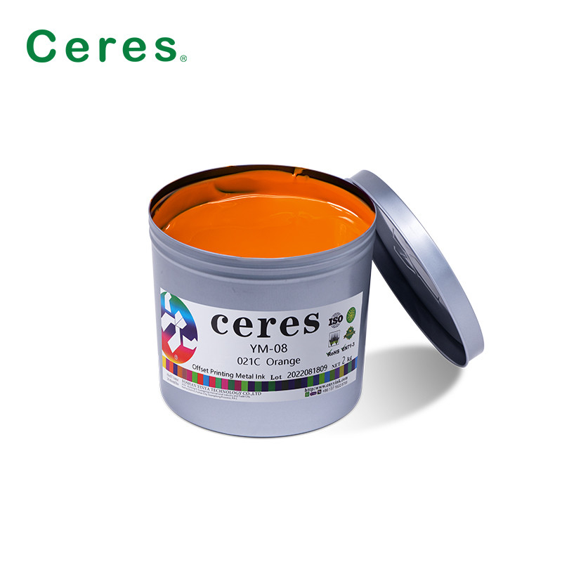 Oven Dry Offset Printing Metal Ink 021 Orange Untuk Kaleng Tiga Bagian