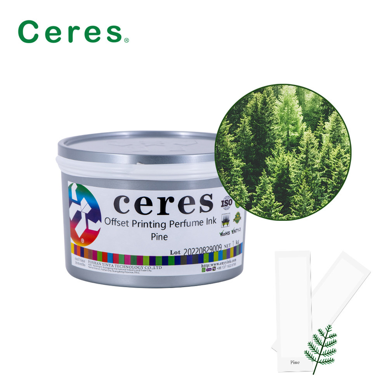 Ceres Offset Printing Minyak wangi Tinta Pine Rasa Warna Transparan