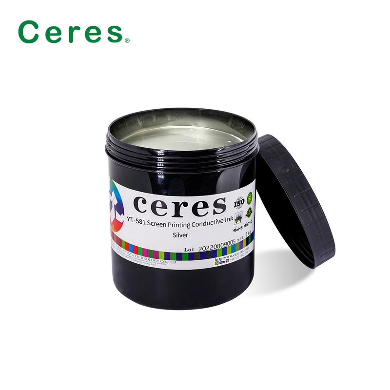 75ohm Carbon Security Printing Ink Silver Color Untuk Papan Sirkuit