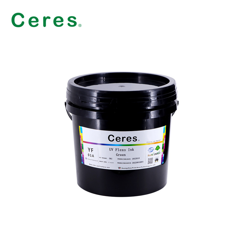 Rohs Green UV Flexo Ink Warna Pantone Untuk Kertas Dan Plastik