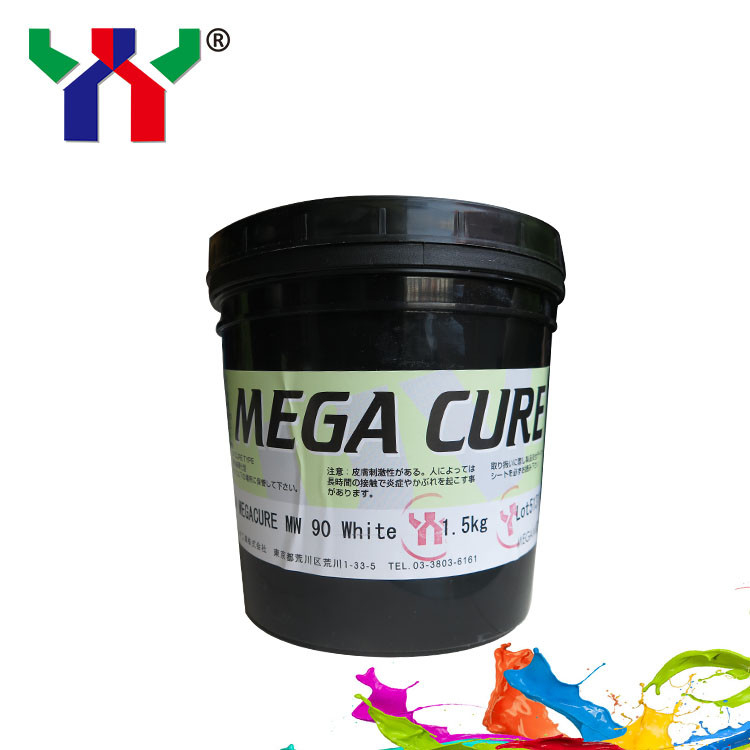 Offset Tinta Warna Putih 1kg Kaleng Tinta Percetakan UV Curing Msds NW90 Pengeringan Cepat