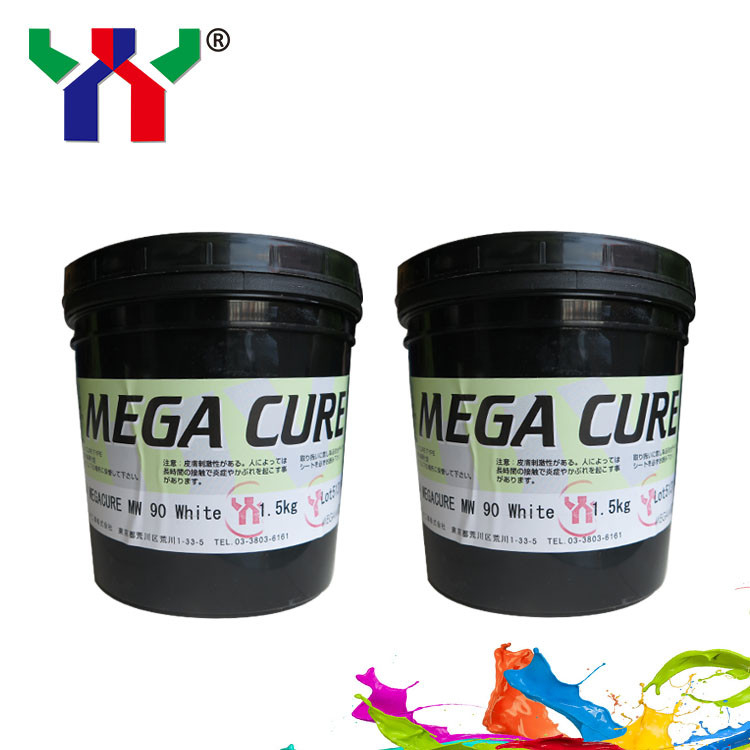 Offset Tinta Warna Putih 1kg Kaleng Tinta Percetakan UV Curing Msds NW90 Pengeringan Cepat