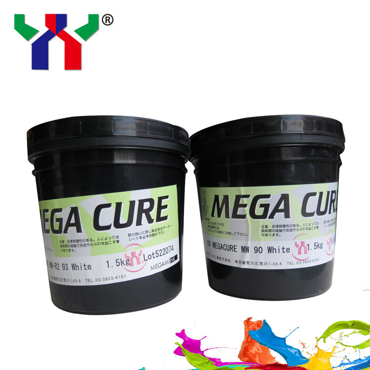Offset Tinta Warna Putih 1kg Kaleng Tinta Percetakan UV Curing Msds NW90 Pengeringan Cepat