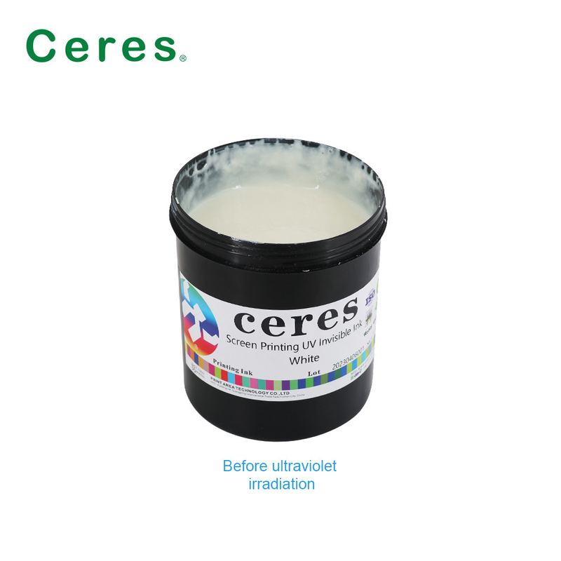 Screen Printing UV Invisible Ink Colorless To White Normal Dry