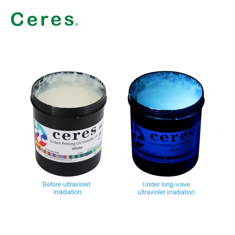 Screen Printing UV Invisible Ink Colorless To White Normal Dry