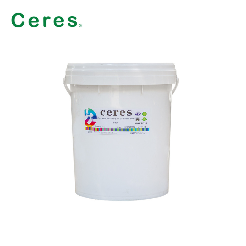 Tinta Fleox Berbasis Air dengan Densitas Warna Tinggi 20 Kg / Barel Untuk Kertas Termal