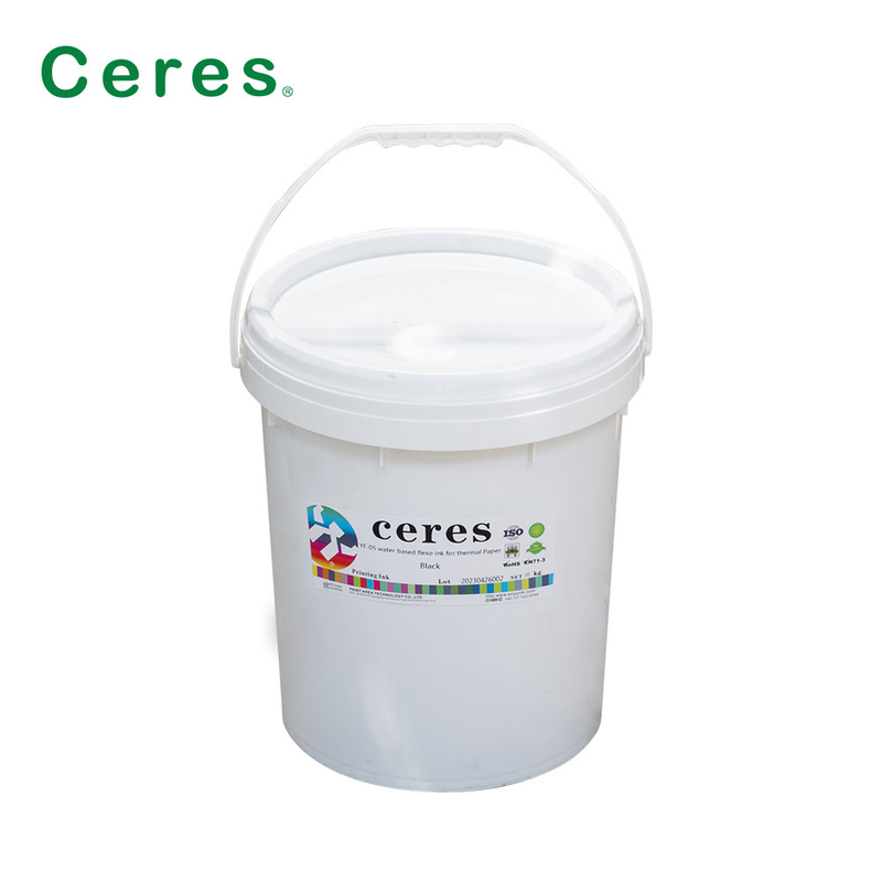 Tinta Fleox Berbasis Air dengan Densitas Warna Tinggi 20 Kg / Barel Untuk Kertas Termal