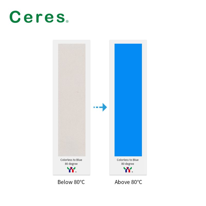 80 derajat keamanan cetak tinta air berbasis Flexo Printing Irreversible Colorless To Blue Temperature Change Ink