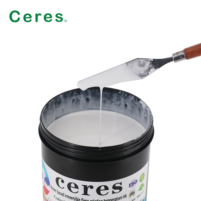80 derajat keamanan cetak tinta air berbasis Flexo Printing Irreversible Colorless To Blue Temperature Change Ink