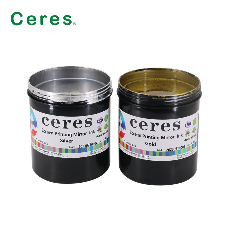 Pencetakan layar berkilau tinggi Tinta cermin untuk mencetak pada lembaran PVC PET transparan 1kg / kaleng