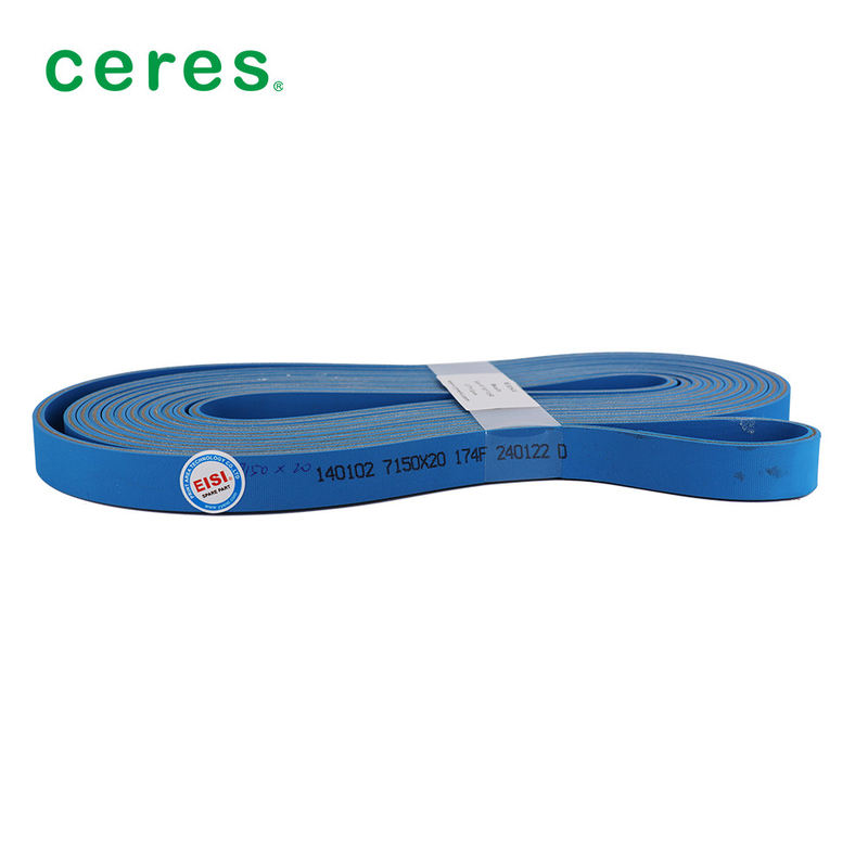 Sabuk Lapis Karet Nylon Sandwich Biru/NBR Untuk BOBST/HOSON/GAOTIAN Folder Gluer