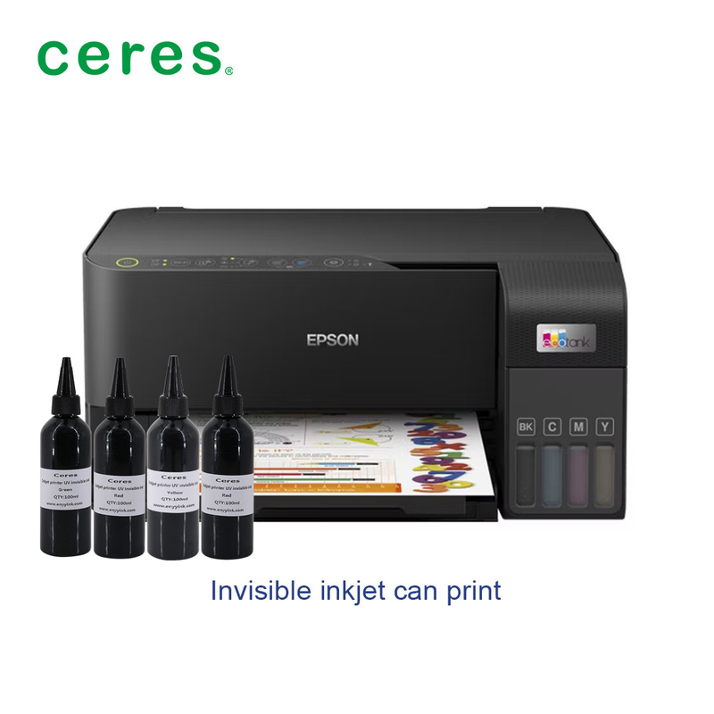CMYK Color Inkjet Printer Untuk UV Invisible Ink