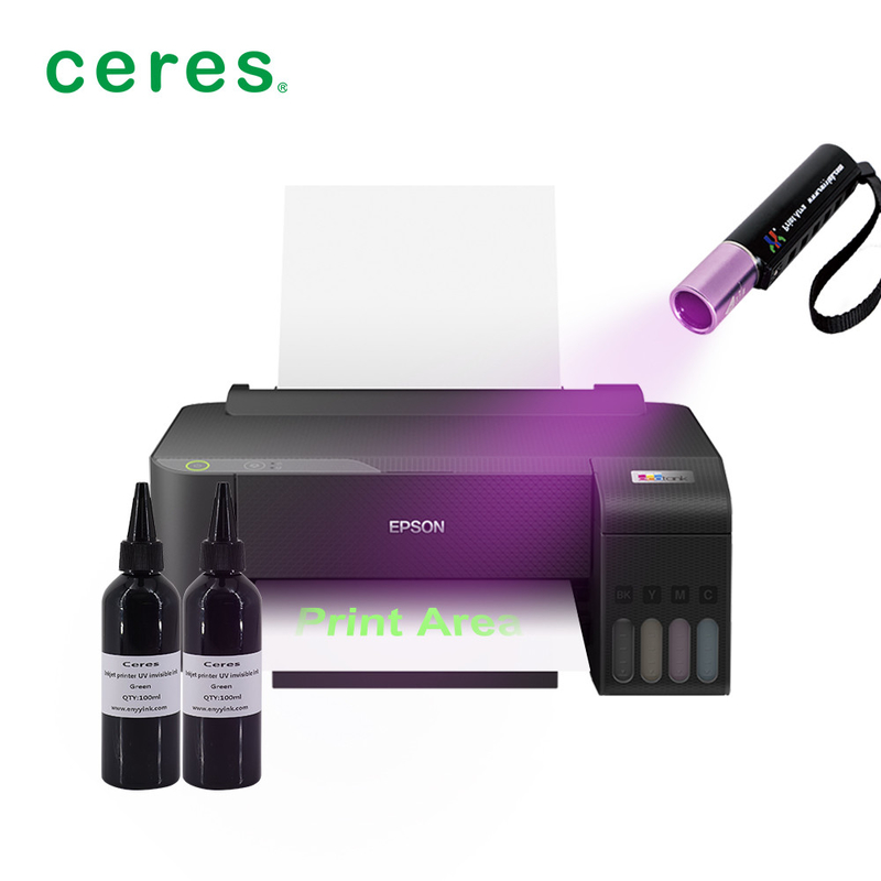 CMYK Color Inkjet Printer Untuk UV Invisible Ink