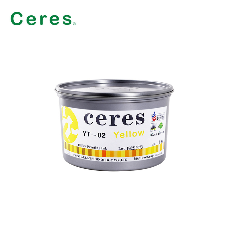 Warna terang Offset Printing Ink Paper High Gloss Cmyk Inks Magenta