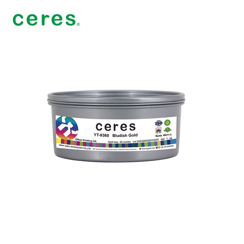 Tinta Cetak Offset Warna Emas Untuk Semua Jenis Kertas Dengan Konsentrasi Tinggi