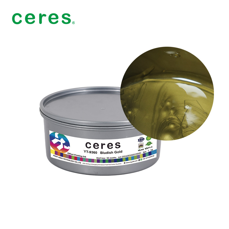 Tinta Cetak Offset Warna Emas Untuk Semua Jenis Kertas Dengan Konsentrasi Tinggi