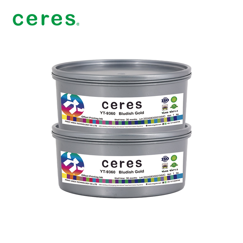 Tinta Cetak Offset Warna Emas Untuk Semua Jenis Kertas Dengan Konsentrasi Tinggi