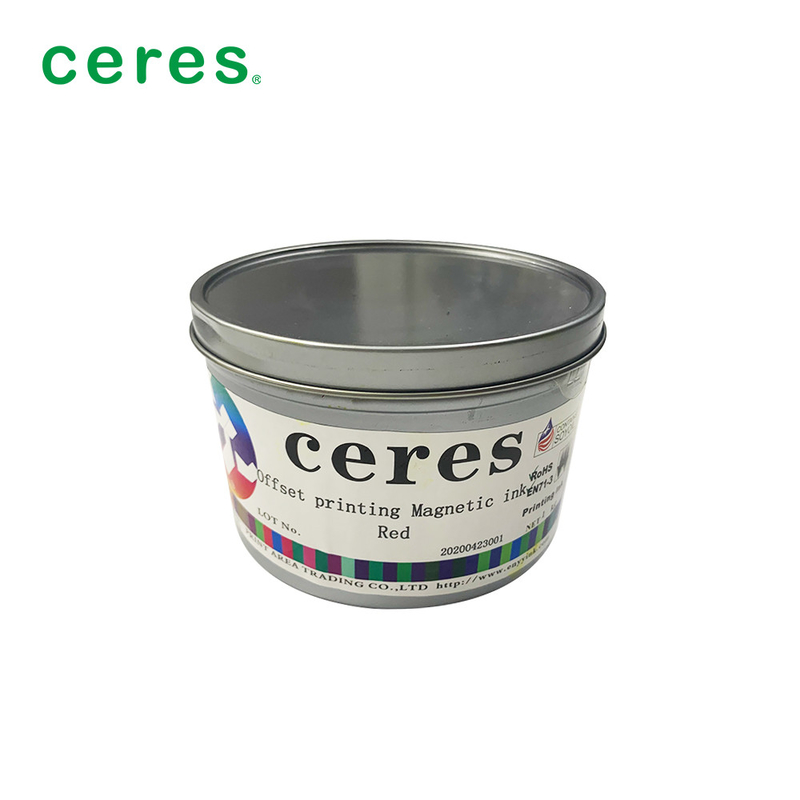 Offset Magnetic Printing Ink Warna Merah 1Kg / Can Normal Dry