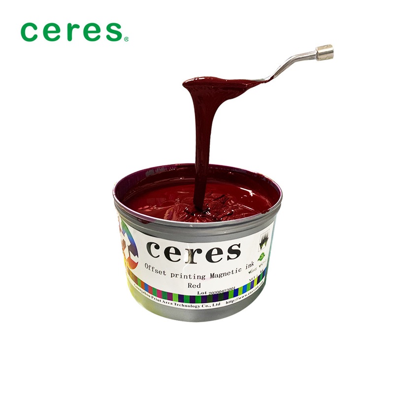 Offset Magnetic Printing Ink Warna Merah 1Kg / Can Normal Dry