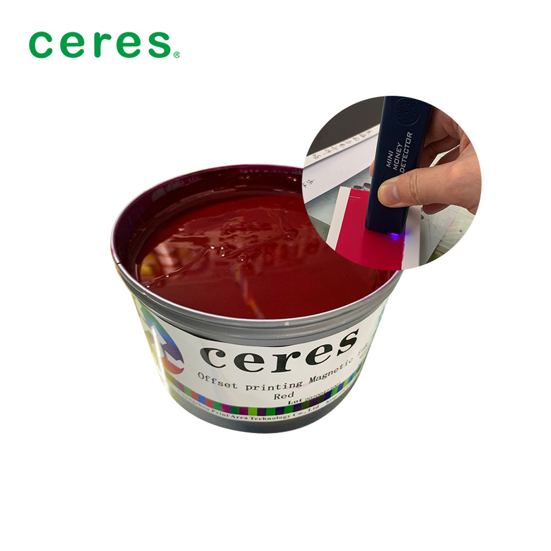 Offset Magnetic Printing Ink Warna Merah 1Kg / Can Normal Dry