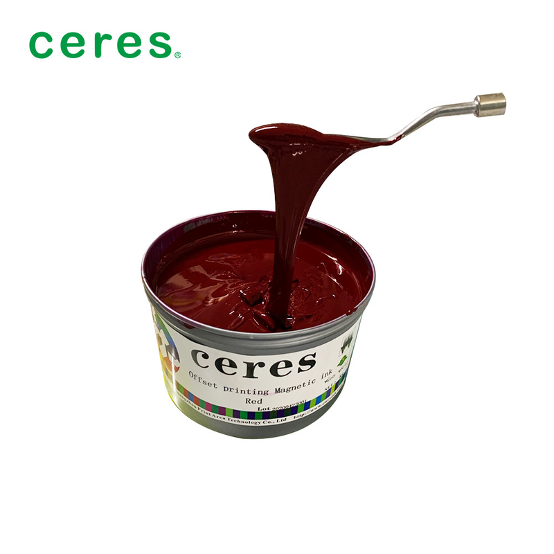 Offset Magnetic Printing Ink Warna Merah 1Kg / Can Normal Dry