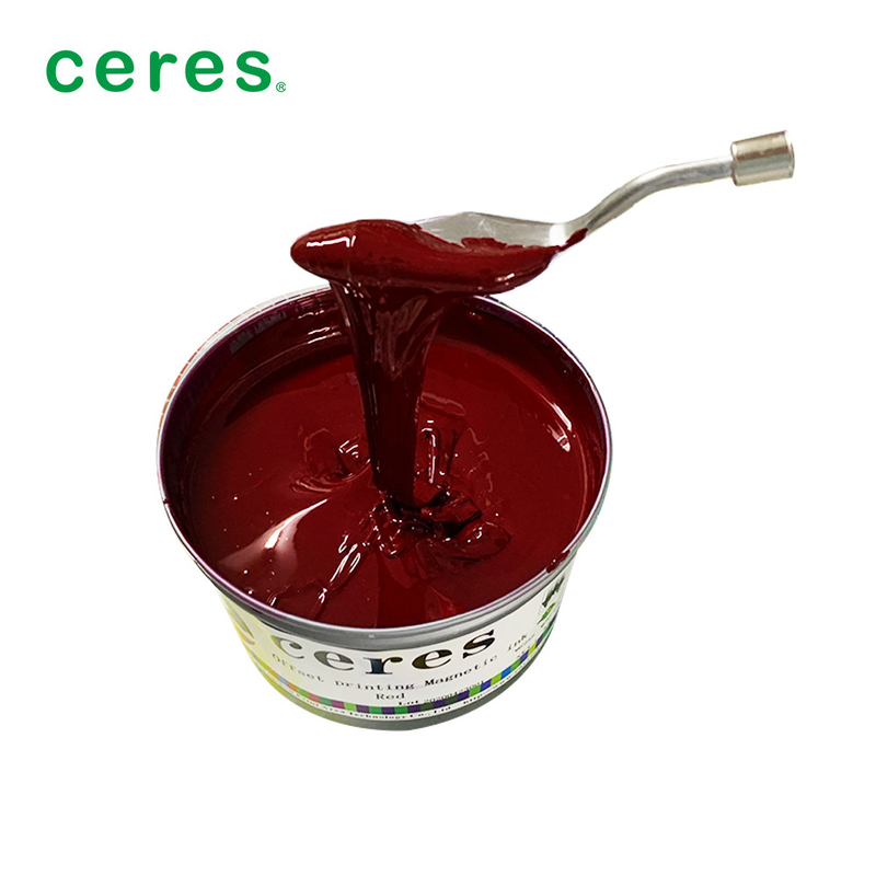 Offset Magnetic Printing Ink Warna Merah 1Kg / Can Normal Dry