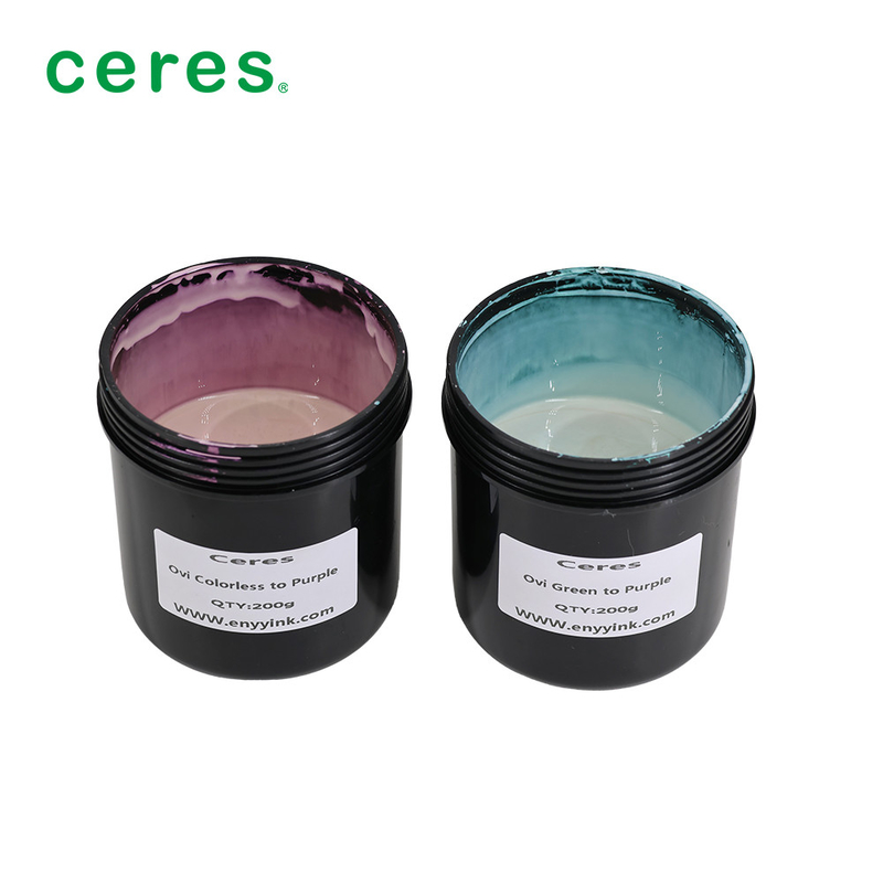 Pencetakan Layar Tinta Optik Magnetik Variabel Tanpa Warna hingga Ungu