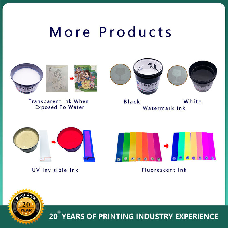 Tinta Keamanan Tak Kasat Mata UV untuk Sablon Warna Tak Berwarna ke Oranye