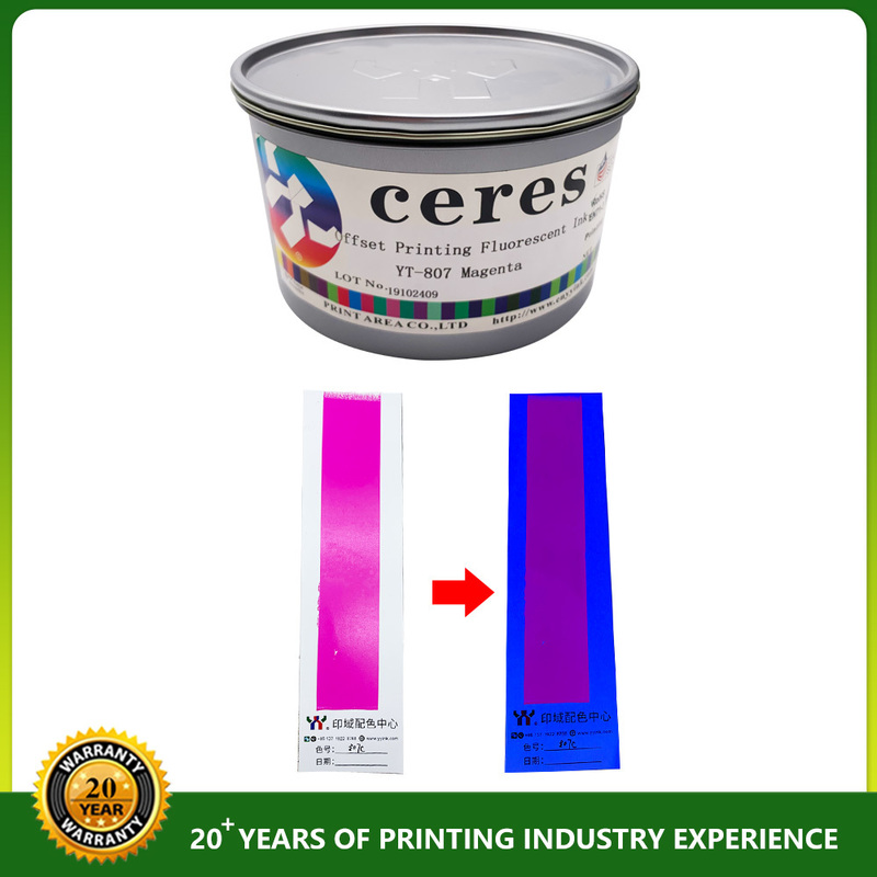 Yellow UV Offset Ink with 1KG/CAN Packaging and Granula Size Less Than 5 Micron for High-Speed Printing