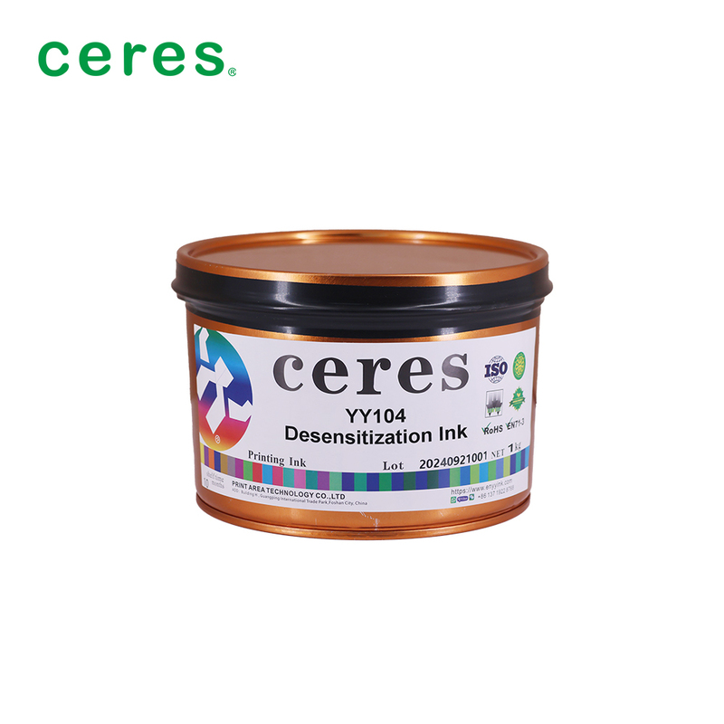 CERES YY-104 Solvent Based Desensitizing Ink for Carbonless Copy Paper in 1kg/tin and 15 tins/carton Packaging