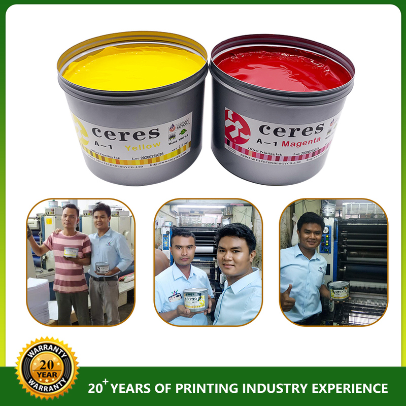 Lingkungan Tidak Merugikan Tinta Offset UV Resi Kedelai untuk Pencetak Offset yang Dilengkapi Lembar