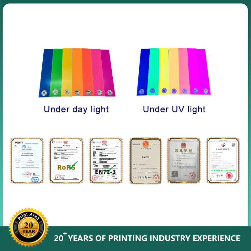 Nature Dry UV Offset Ink Pantone 803 Yellow Fluorescent Printing Ink untuk Offset Printing dalam 1KG/CAN