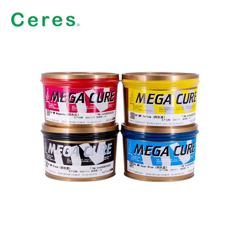 MW13 Tinta Offset UV Kuning dalam Pengeringan Cepat 1KG/CAN untuk Kertas dan Plastik