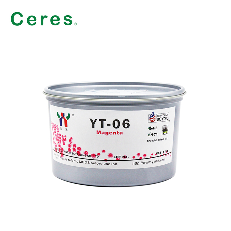 Ceres YT-06 Solvent Based Offset Printing Ink for Melamine dengan paket 1KG/CAN dan kualitas A+ Grade