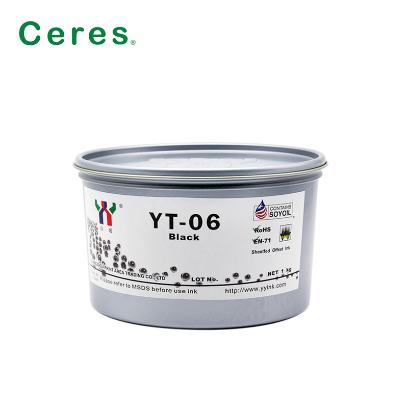Ceres YT-06 Solvent Based Offset Printing Ink for Melamine dengan paket 1KG/CAN dan kualitas A+ Grade