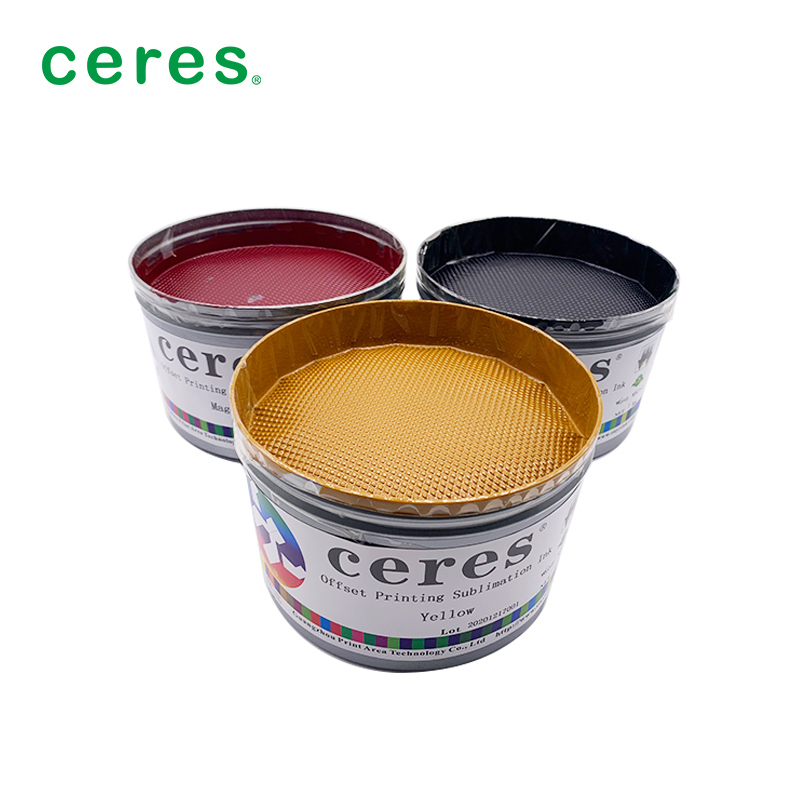 Tinta Sublimasi Magenta untuk Percetakan Offset dengan suhu transfer 180-220 derajat dan berat kertas 70-110 gram untuk perbedaan warna kecil