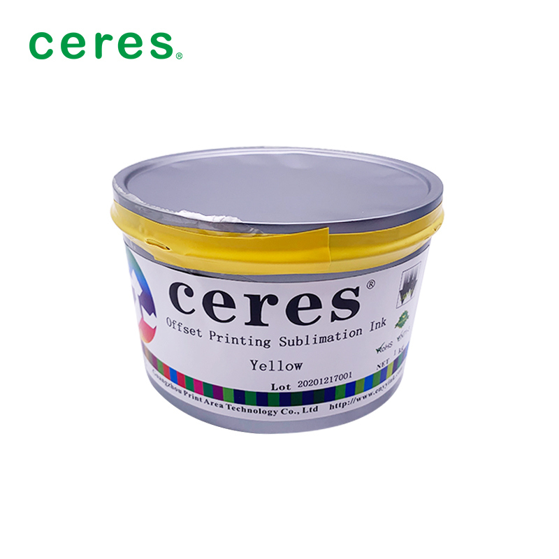 Tinta Sublimasi Magenta untuk Percetakan Offset dengan suhu transfer 180-220 derajat dan berat kertas 70-110 gram untuk perbedaan warna kecil