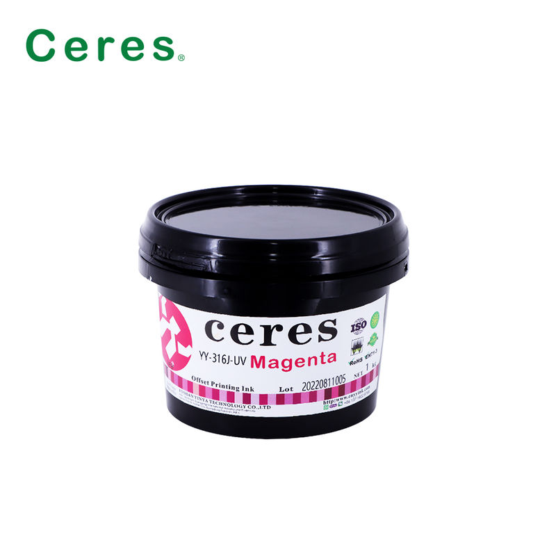 EN71-3 Tinta Offset UV Bersertifikat Kelas A+ dengan Validitas 1 Tahun untuk Pencetakan CMYK Berkualitas Tinggi