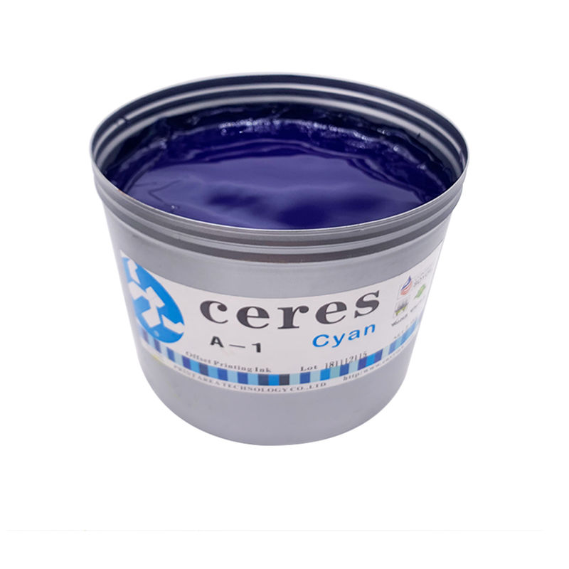 Tinta Cetak Offset Kedelai Kepadatan Warna Tinggi Kilap Tinggi dengan Garansi 24 Bulan untuk Kertas Apapun