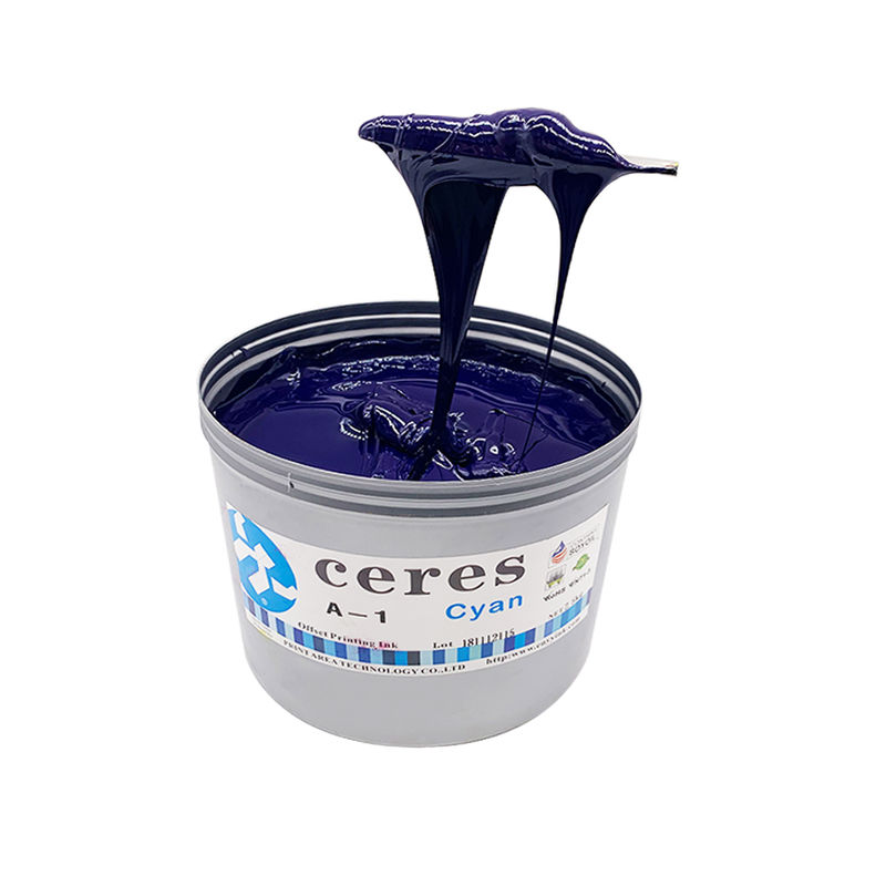 Tinta Cetak Offset Kedelai Kepadatan Warna Tinggi Kilap Tinggi dengan Garansi 24 Bulan untuk Kertas Apapun