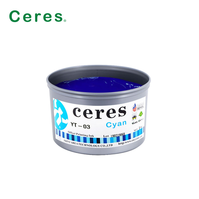 Ceres YT-03 Tinta Offset Soya Berkilau Tinggi yang Mesra Lingkungan untuk Pencetakan CMYK