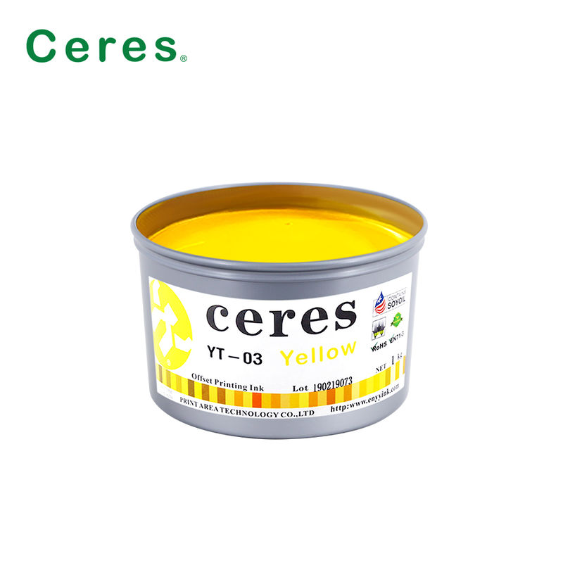 Ceres YT-03 Tinta Offset Soya Berkilau Tinggi yang Mesra Lingkungan untuk Pencetakan CMYK