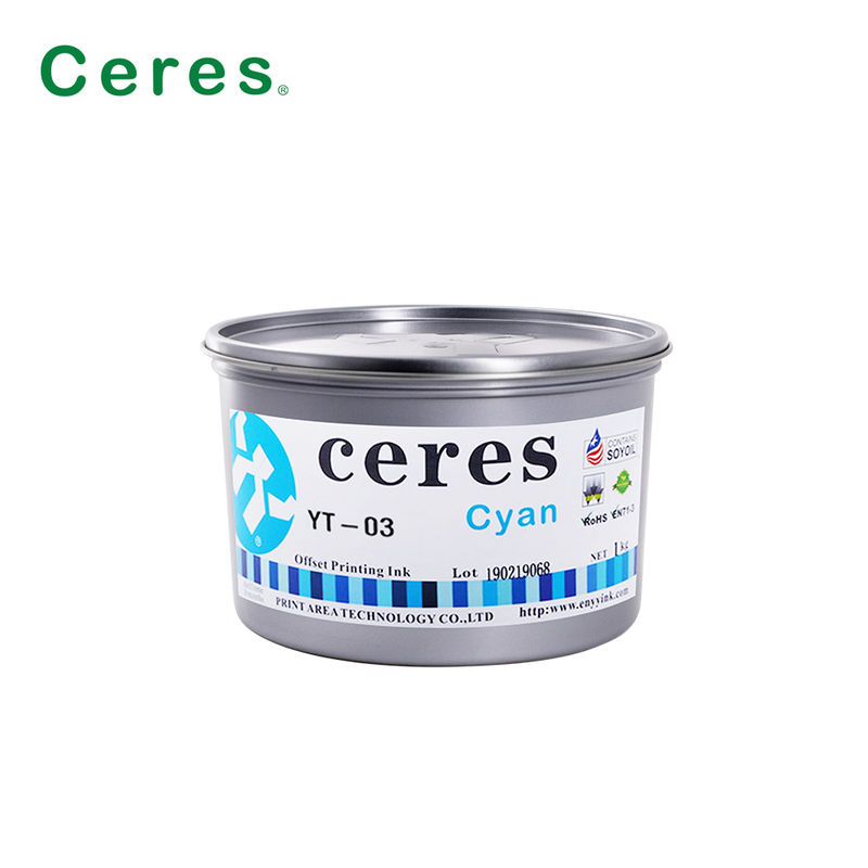 Ceres YT-03 Tinta Offset Soya Berkilau Tinggi yang Mesra Lingkungan untuk Pencetakan CMYK