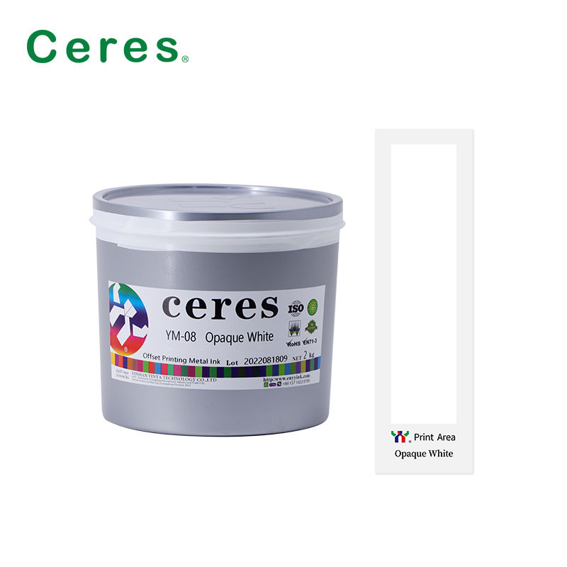 Tinta Offset UV Putih Buram YM-08 untuk Logam dengan Ketahanan Memasak