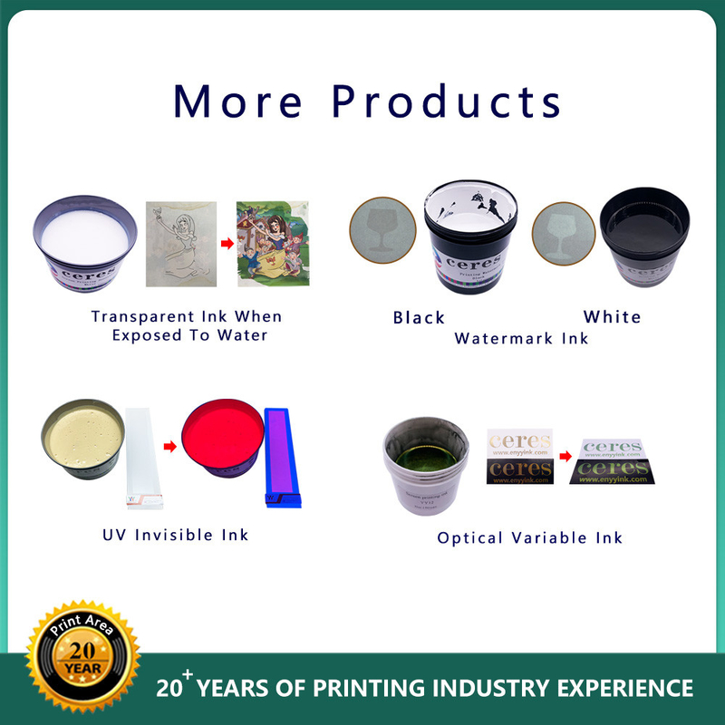 Offset UV Fluorescent Ink 1kg Can Normal Dry Eco Solvent Ink Paper Cardboard