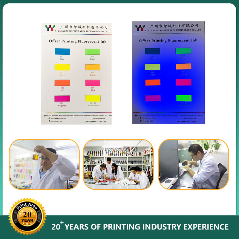 Offset UV Fluorescent Ink 1kg Can Normal Dry Eco Solvent Ink Paper Cardboard