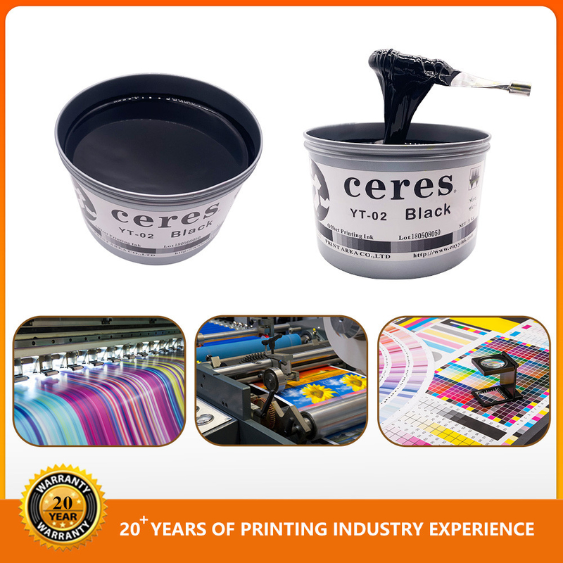 Warna terang Offset Printing Ink Paper High Gloss Cmyk Inks Magenta