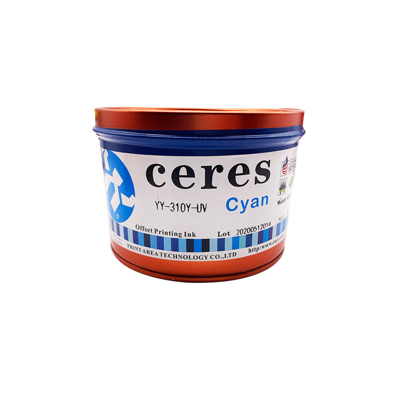 1 Kg Can UV Offset Printing Ink CMYK Reflex Blue Spot Color Ink Solvent Based